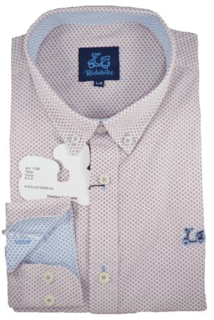 Camisa con estampado burdeos 5 Camisa con estampado burdeos - Imagen 5