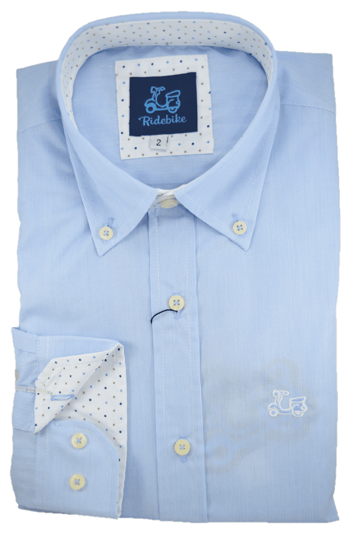 Camisa de milrayas celeste Made in Spain 1 Camisa de milrayas celeste Made in Spain