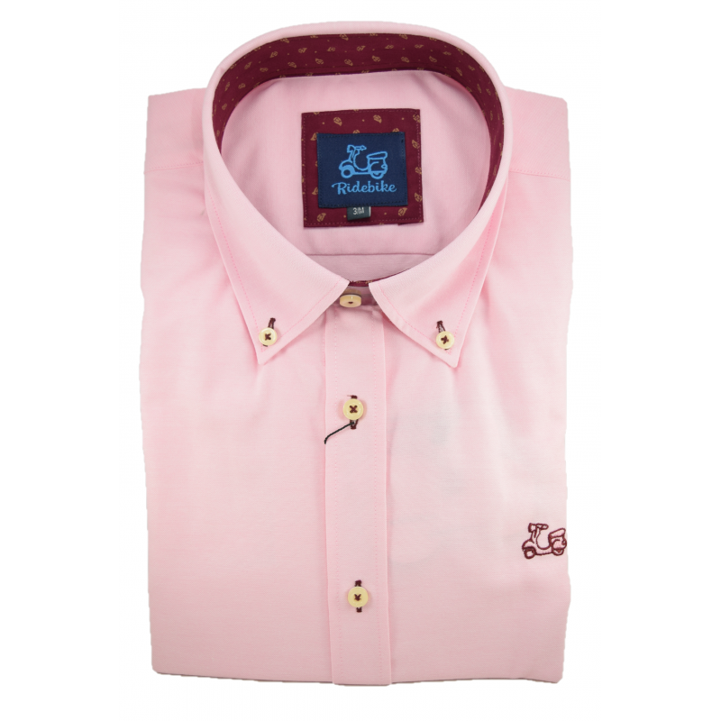 Camisa de Oxford rosa Made in Spain 1 Camisa de Oxford rosa Made in Spain