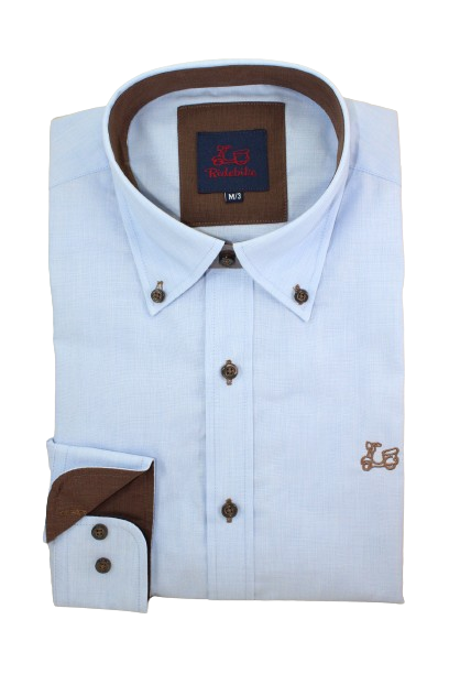 Camisa fil a fil con codera 1 Camisa fil a fil con codera