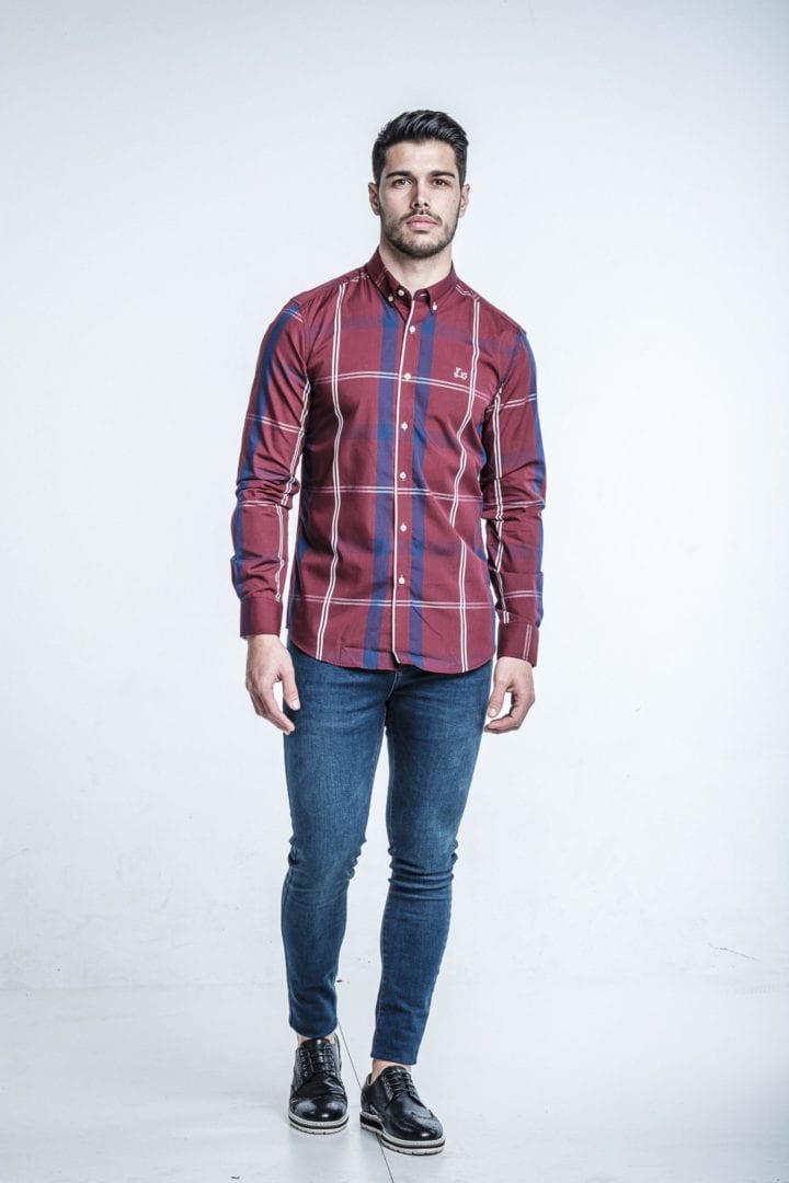 Camisa Roja Líneas 4 Camisa Roja Líneas - Imagen 4