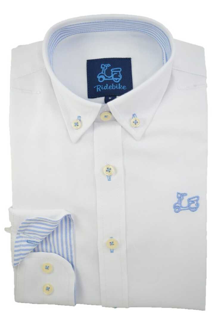 Camisa niño Oxford Blanco 1 Camisa niño Oxford Blanco