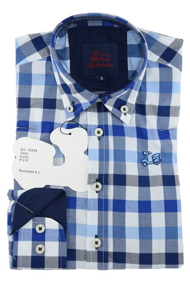 Camisa Niño Cuadros Azules 1 Camisa Niño Cuadros Azules