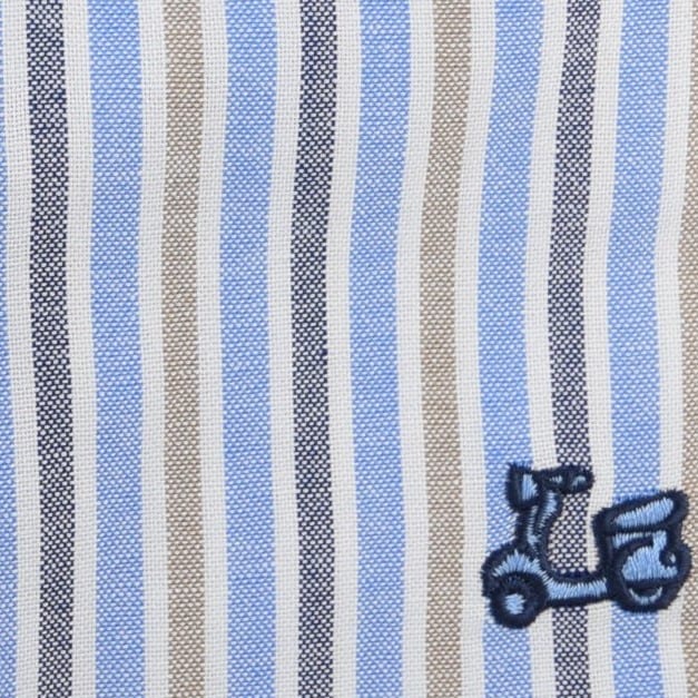Camisa Oxford Rayas Azul 3 Camisa Oxford Rayas Azul - Imagen 3