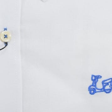Camisa blanca combinado flores 3 Camisa blanca combinado flores - Imagen 3