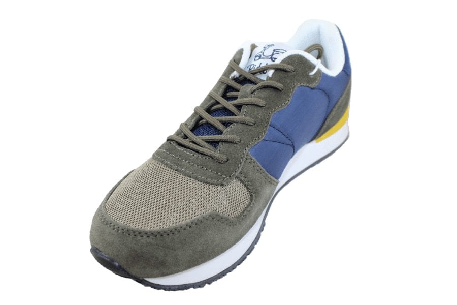 Zapatilla Running Piel Verde Militar 4 Zapatilla Running Piel Verde Militar - Imagen 4
