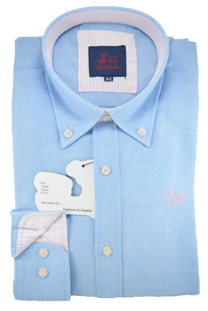 Camisa de Oxford Celeste 1 Camisa de Oxford Celeste