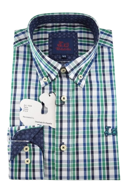 Camisa cuadros verdes 1 Camisa cuadros verdes
