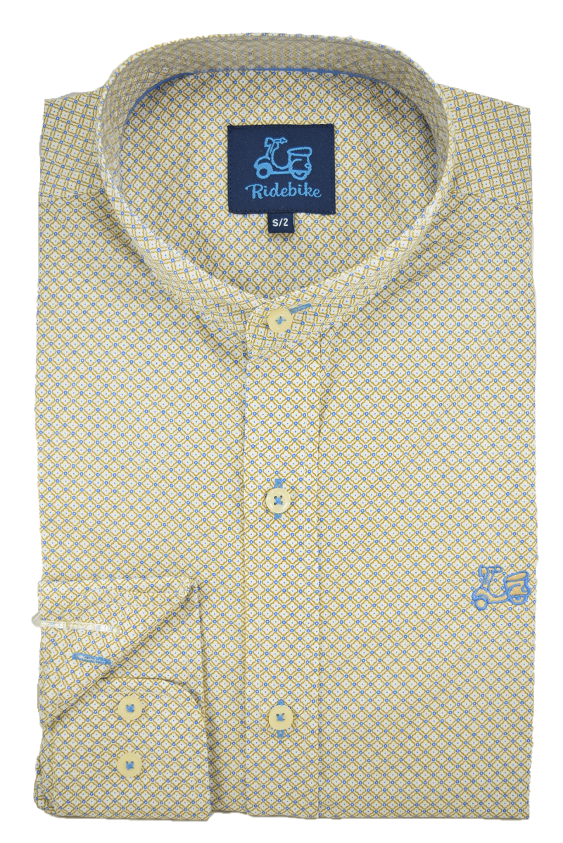 Camisa cuello mao estampado diseño 1 Camisa cuello mao estampado diseño