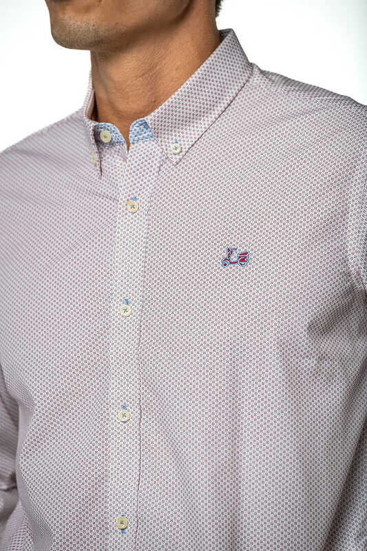 Camisa con estampado burdeos 4 Camisa con estampado burdeos - Imagen 4