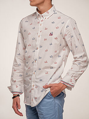 Camisa Algodón Estampado Vespas